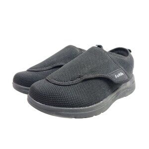 FitVille Womens Size 9.5 Wide Black Diabetic Comfort Slip-On Shoes